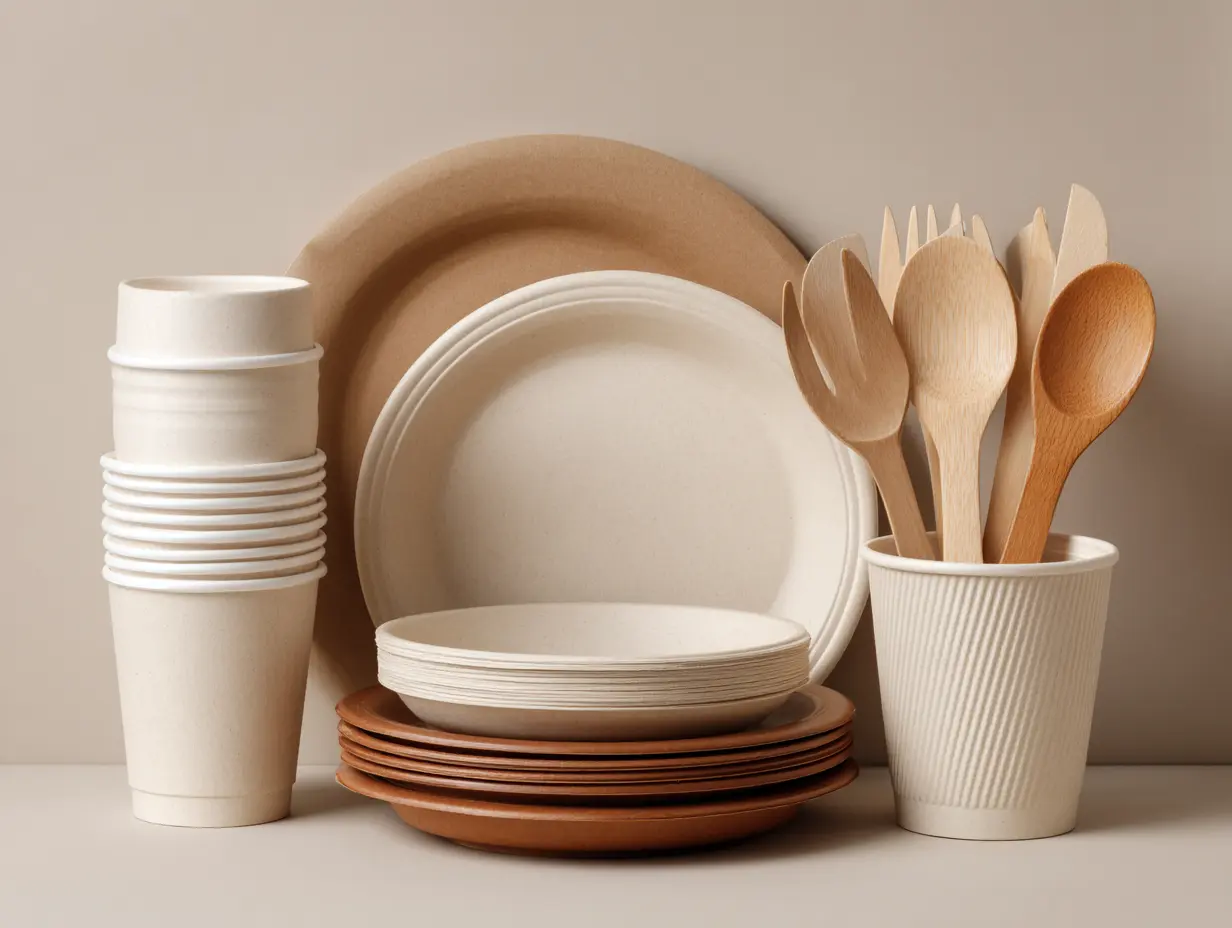 Vasos, cubiertos, platos