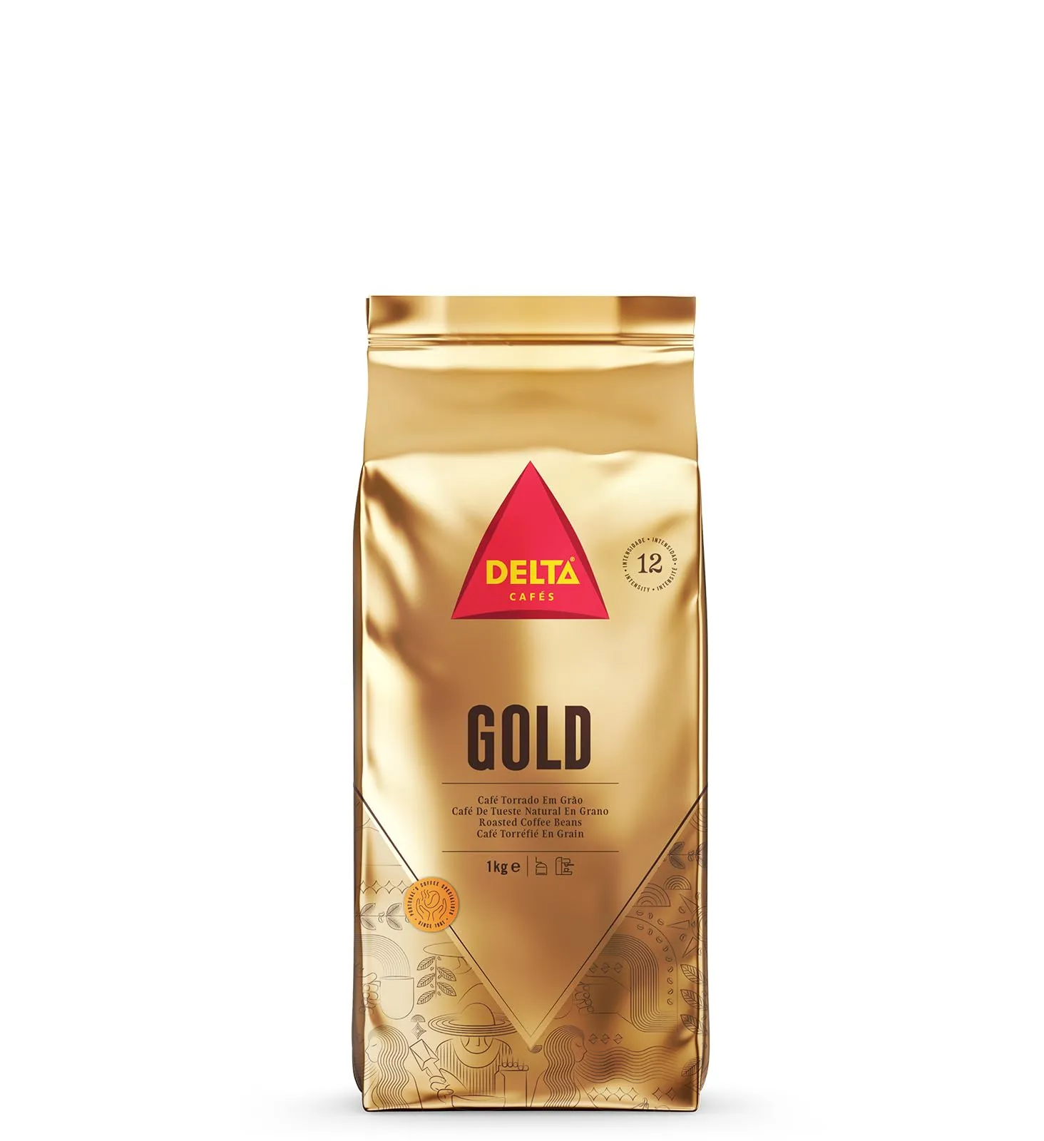 DELTA GOLD NATURAL 1 KG CAFE GRANO