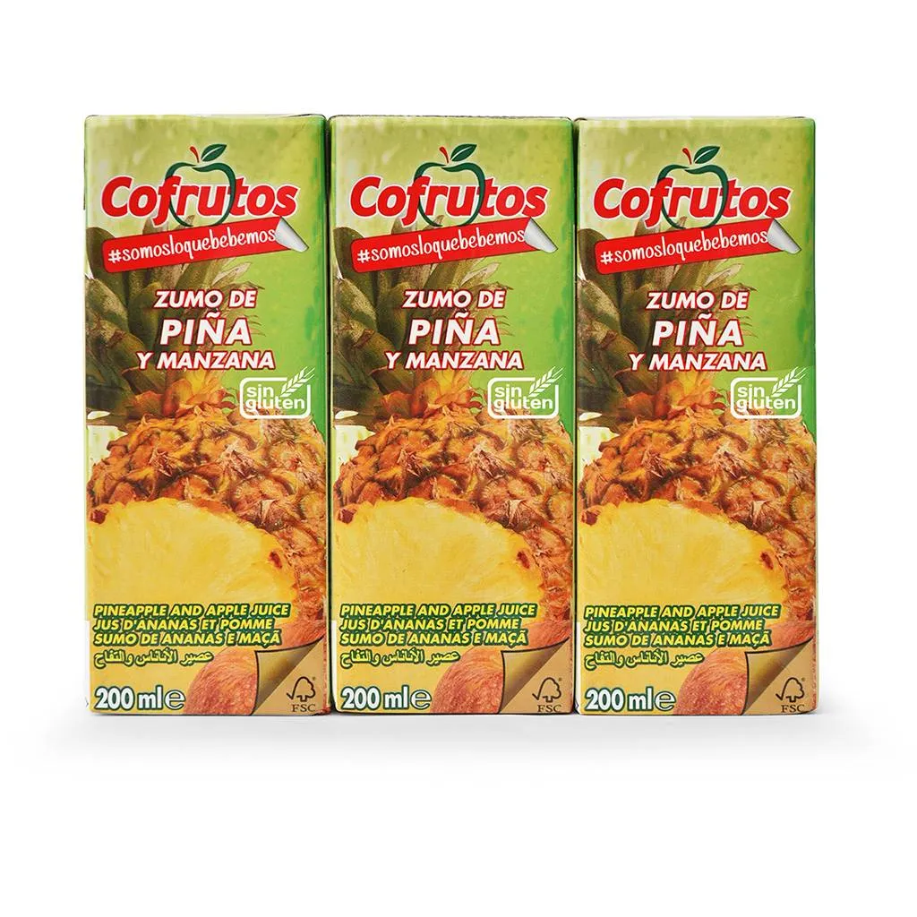 COFRUTOS ZUMO PIÑA PAK-3 200 ML 8X6
