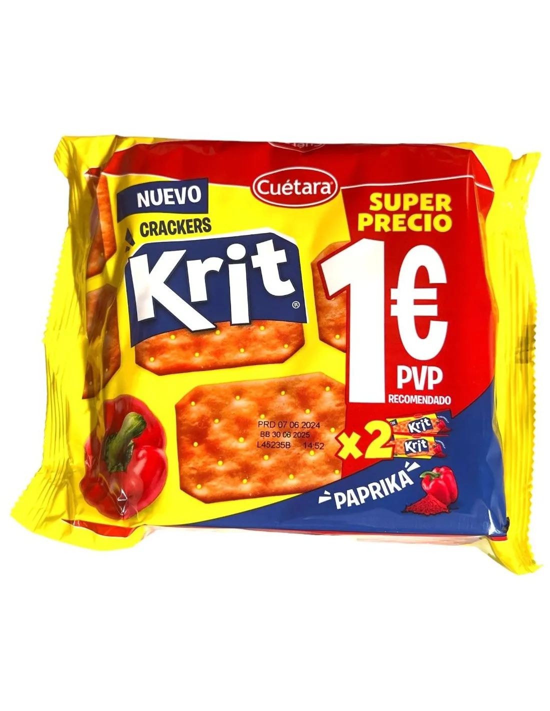 CUETARA KRIT SABOR PAPRIKA 85 GR.