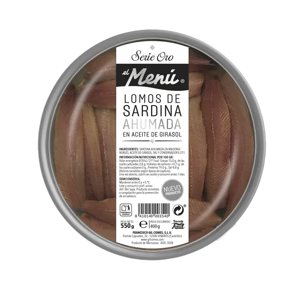 EL MENU F.SARDINA AHUMADA T/550 GR.