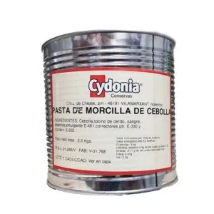 MORCILLA DE CEBOLLA LATA 3 KG. CYDONIA