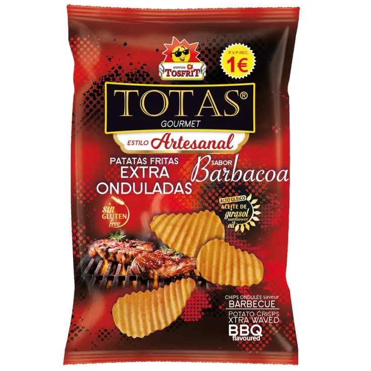 TOSFRIT TOTAS EXTRA-ONDULADAS BBQ 100 GR