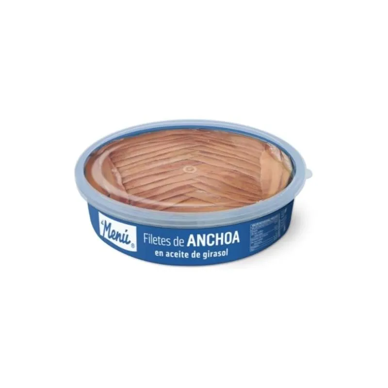 Anchoas Menu 100 filetes aceite girasol 670 g