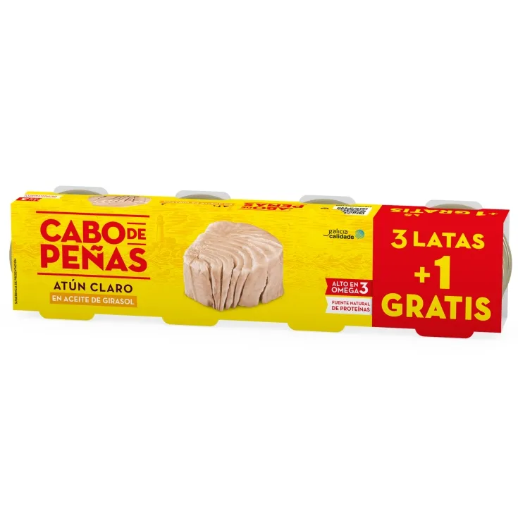 Atún claro Cabo Peñas pack 3+1 (4x85 g)