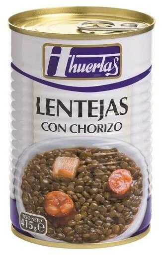 Lentejas con Chorizo Huertas 1/2 kg