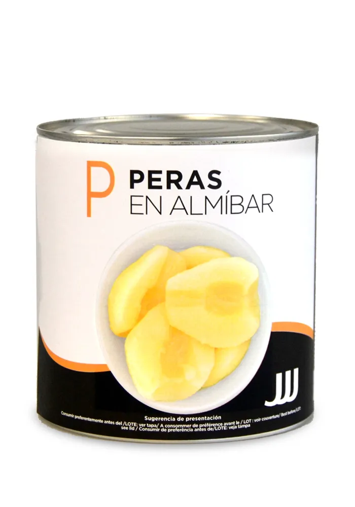 Pera en almíbar JJJ 3 kg lata