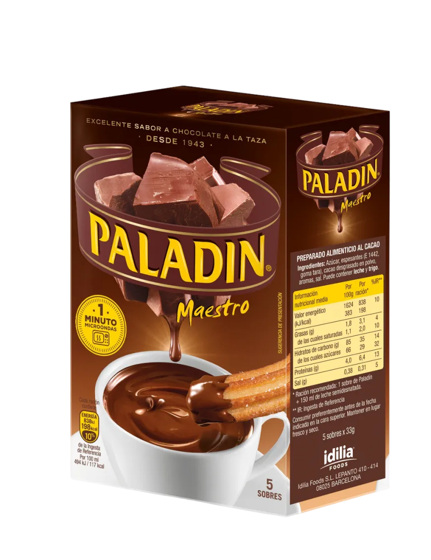 Chocolate Paladin Estuche 5 Sobres 33 g