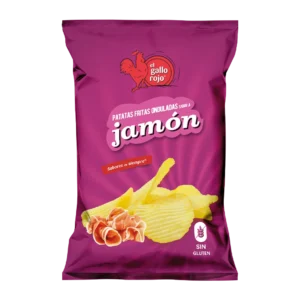Gallo Rojo Patatas onduladas sabor jamón 40 g x 14