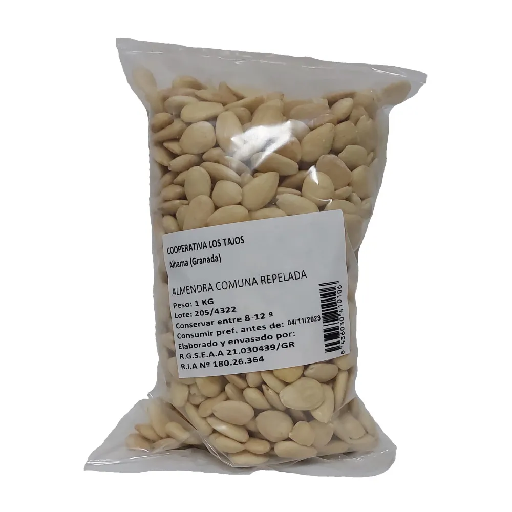 Almendra cruda común repelada 1 kg