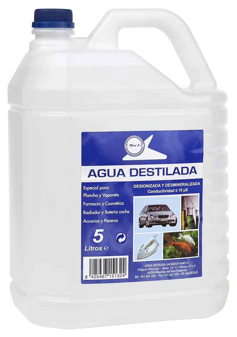Agua Destilada Garrafa 5 L