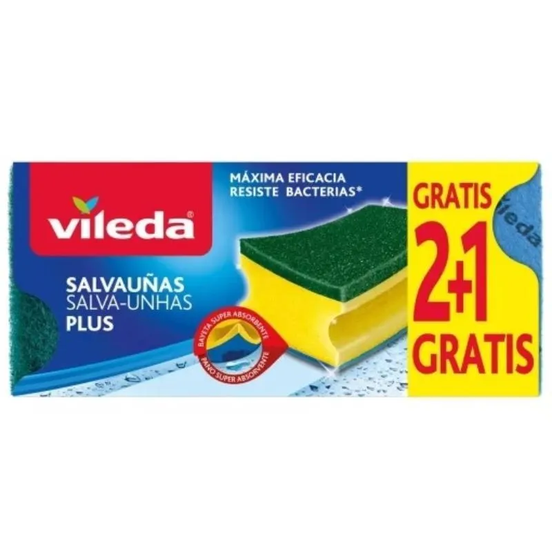 Salvavajillas Spontex 2+1 Antibacterias