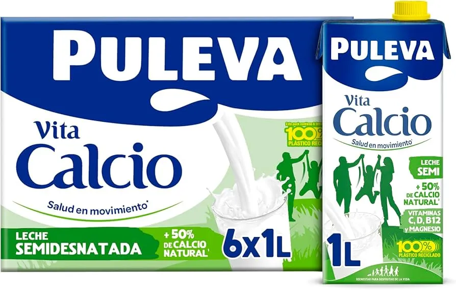 Puleva Leche Calcio semi pack 6x1 L