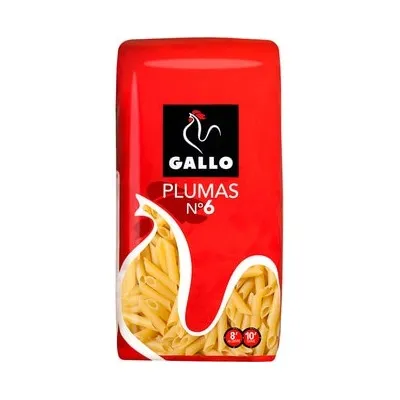 Plumas Gallo N 6, pack de 1/4 de macarrones