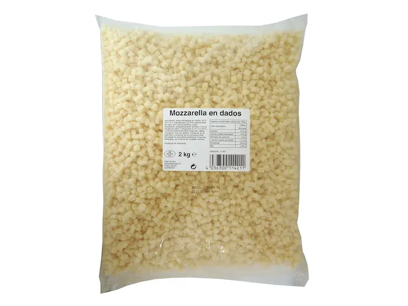 Mozzarella Pura Bianca Pro Tacos 2 kg bolsa