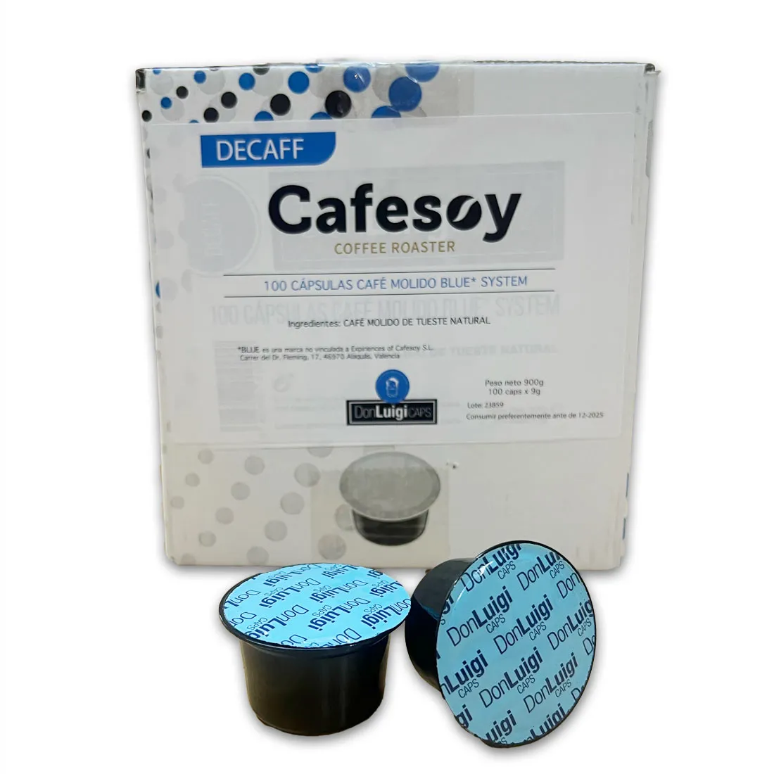 Capsulas Cafesoy Descafeinado en pack 50 Unid