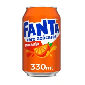 Fanta Naranja Zero Lata 330ml, pack de 24 unidades
