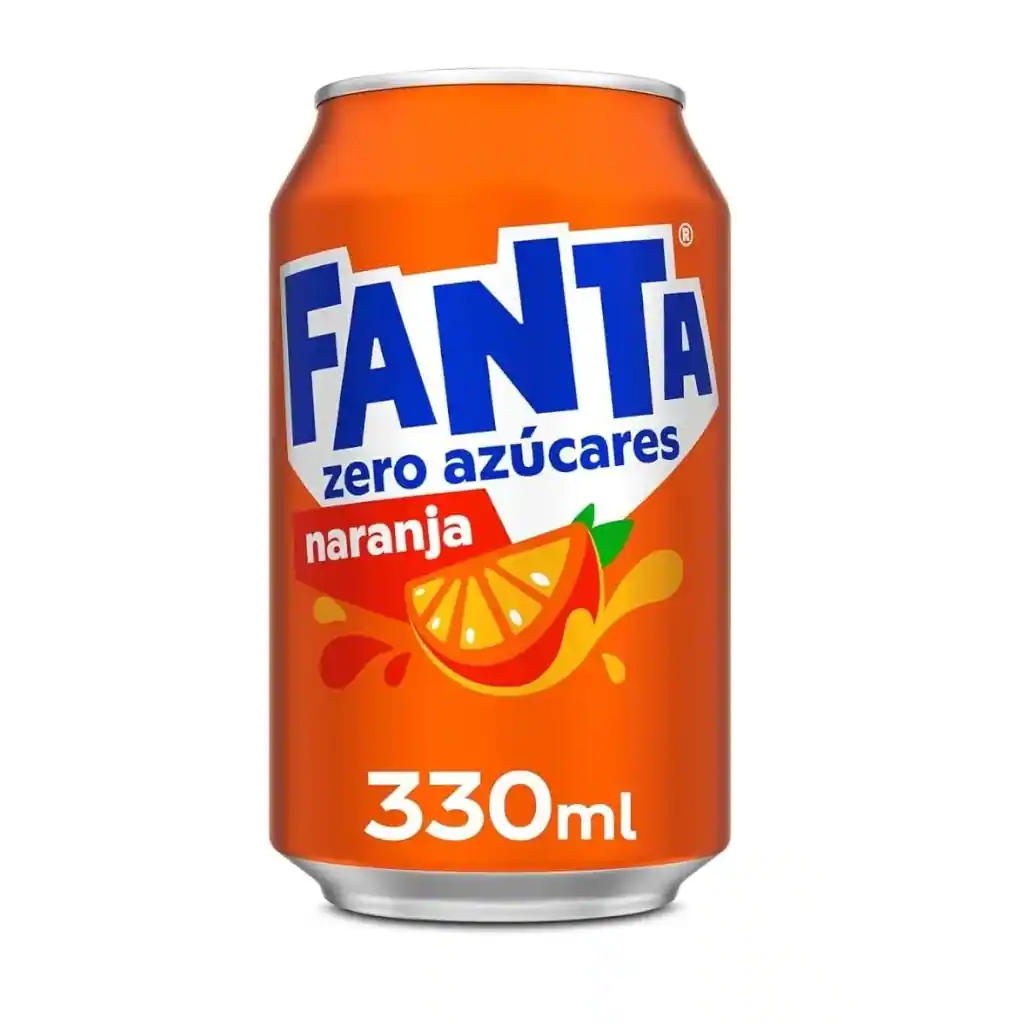 Fanta Naranja Zero Lata 330ml, pack de 24 unidades