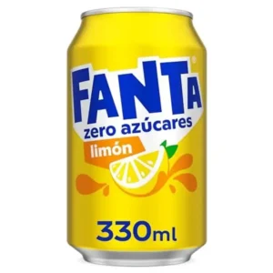 Fanta Limón Zero Lata 330ml pack de 24