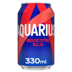 Aquarius Melocotón Rojo Lata 330 caja de 24