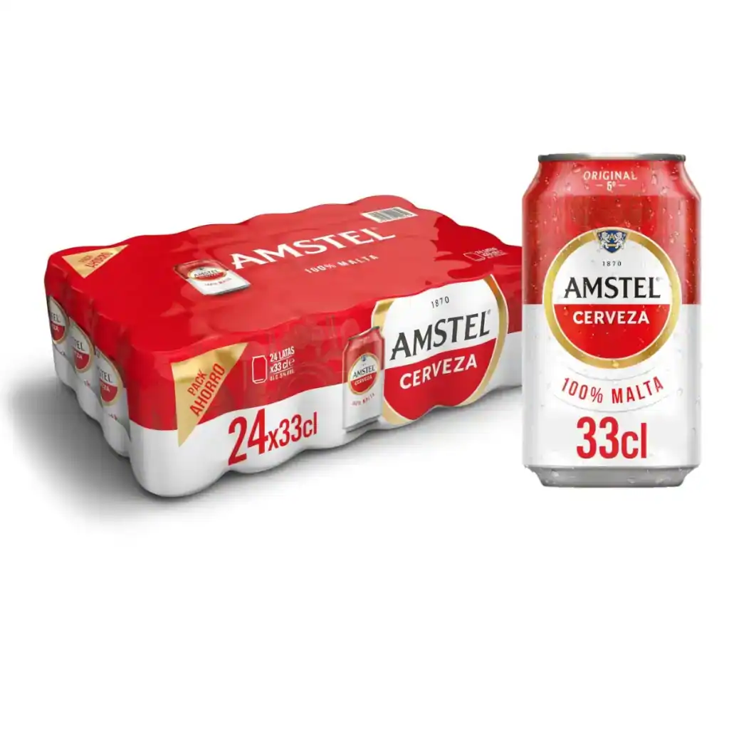 Cerveza Amstel Original caja de 24 Botes 330