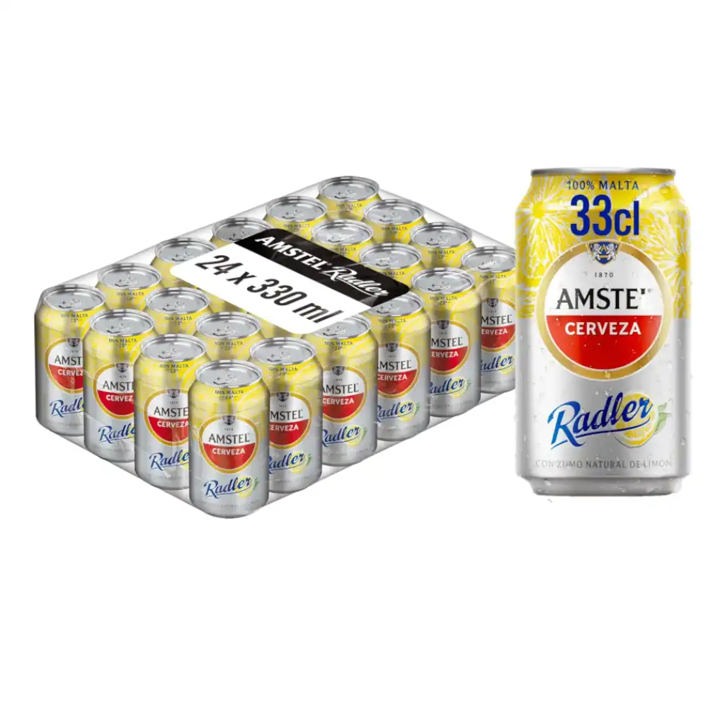 Cerveza Amstel Radler Bote 330 caja de 24