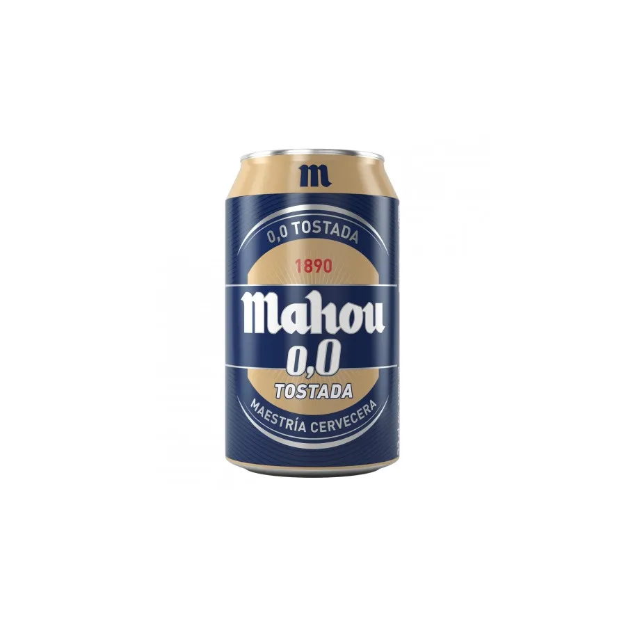Cerveza Mahou 0,0 Tostada 330 en Lata 24 U