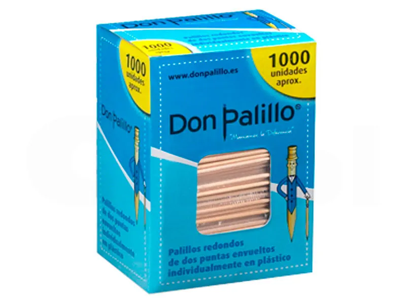 Palillos Redondos Funda 1000 Don Palillo