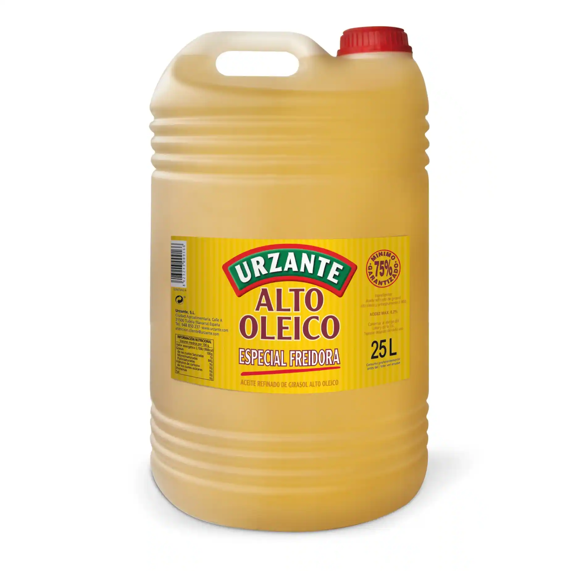 Aceite Girasol Alto Oleico 80 Urzante 25 Litros