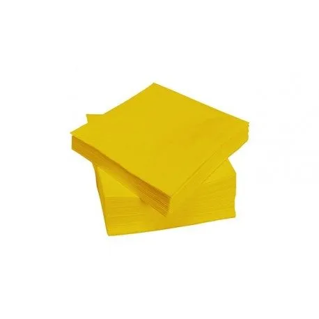Servilleta 40x40 Amarilla 2 Capas 50 Unidades
