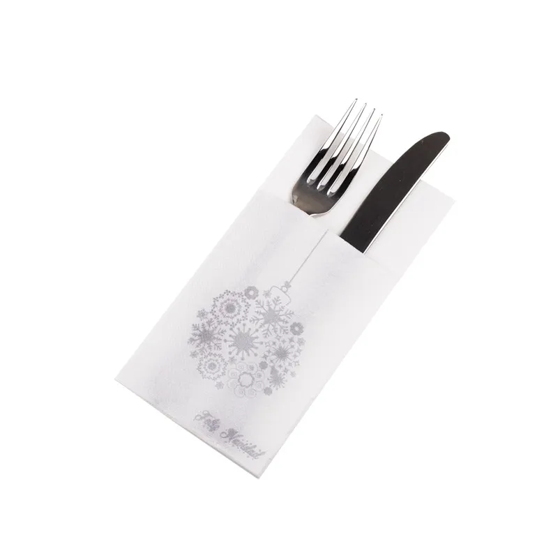 Servilleta Papel 40x40 P20 Navidad Blanca