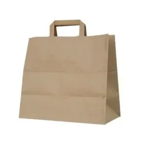 Bolsas Asa Plana Kraft 22+10x29
