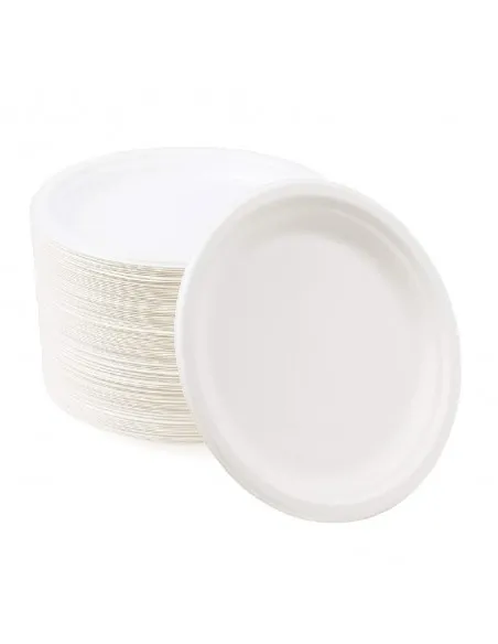 Plato R Fibra Caña 26 Cm Pte 50u