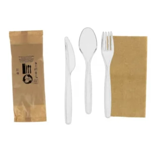 Kit 3 Cubiertos Reutilizables EcoCook + Servilleta de Tela