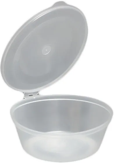 Tarrina Salsa PP 70 Ml + Bisagra pack 50 unidades