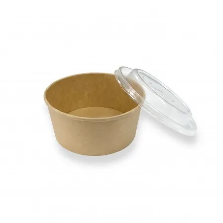 Envase Kraft + Tapa Paq 25 Redondo 350 ml