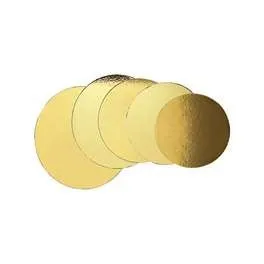 Discos Carton Oro 24 cm Borde Liso