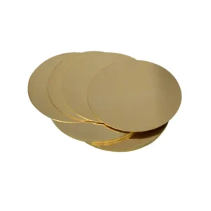 Discos Carton Oro 18 cm Borde Ond P/100