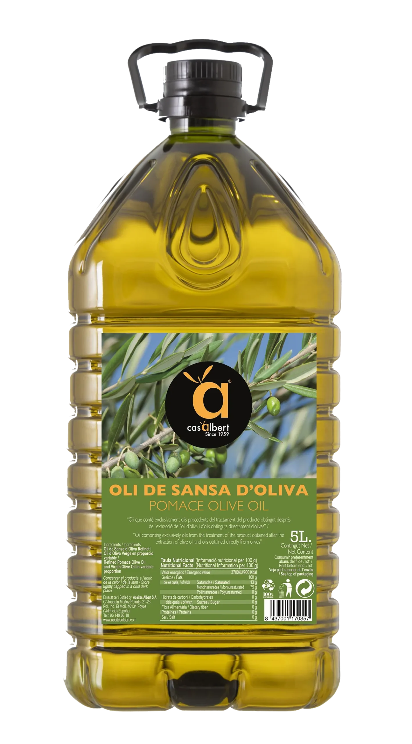 Aceite Sansa Oliva 5 Litros