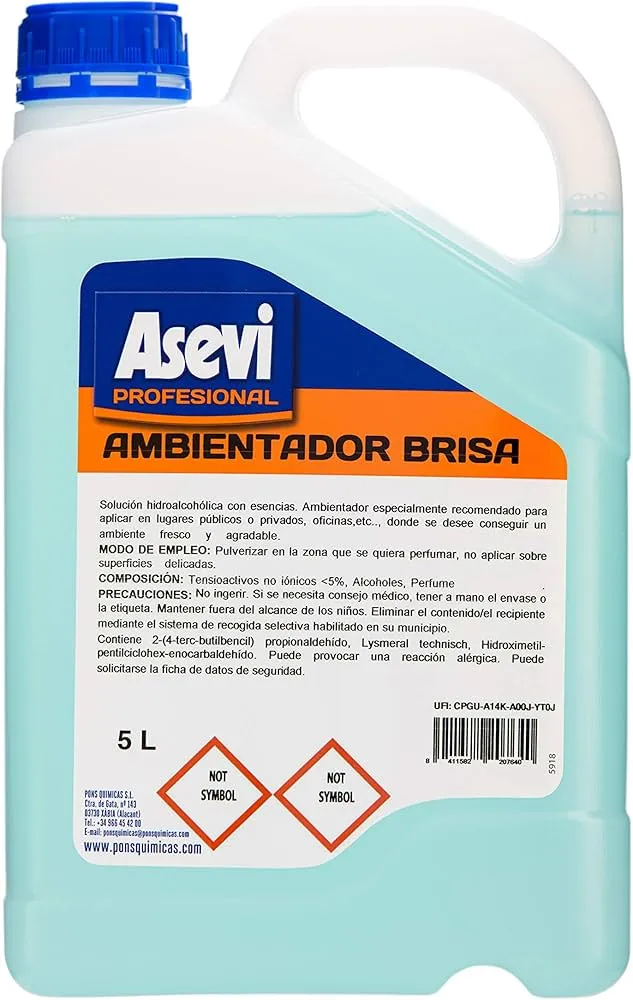 Asevi Ambientador Profesional Brisa 5 Lt