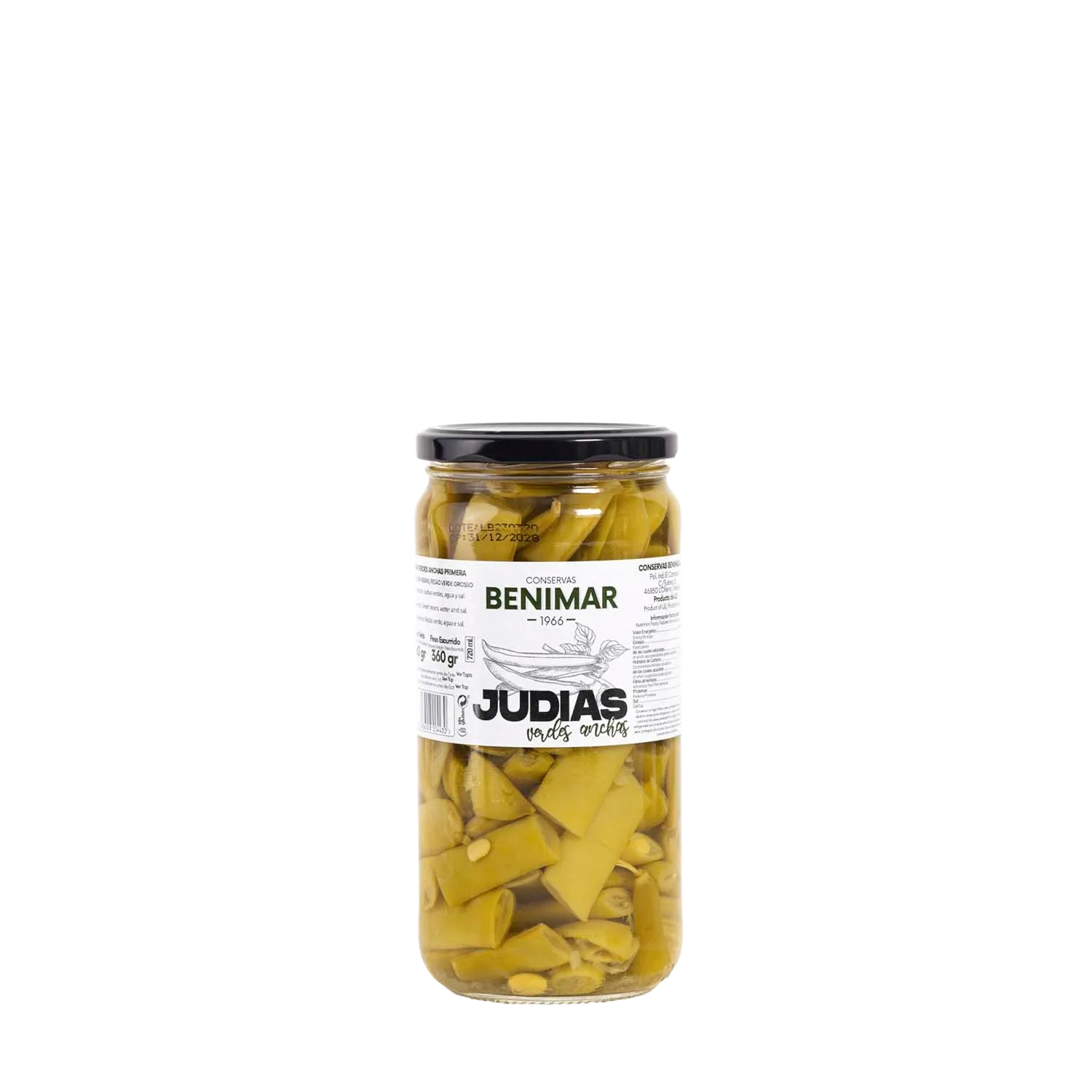 Judías verdes finas JJJ cristal 720 g