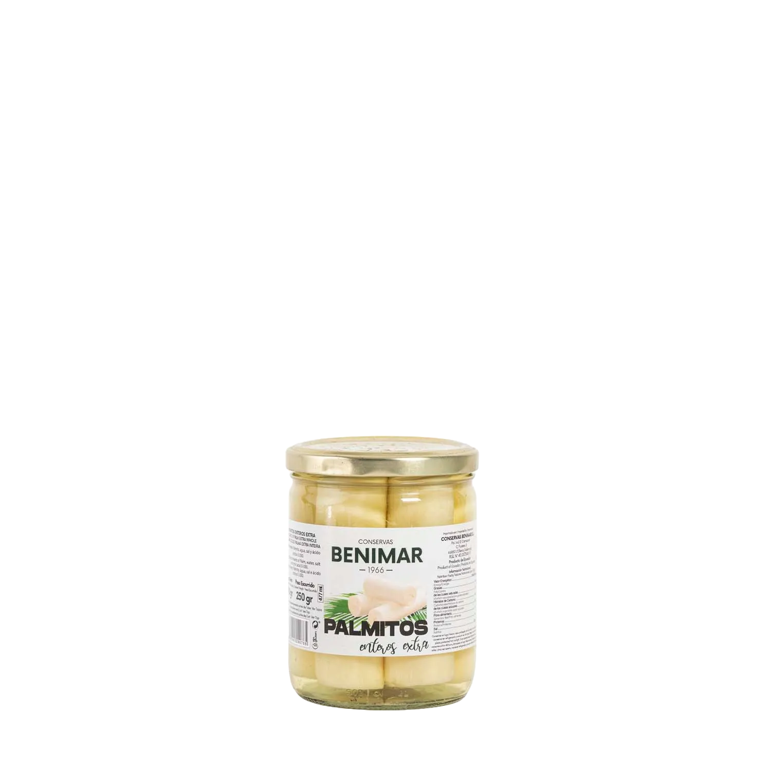 Benimar Palmitos enteros tarro 460 ml
