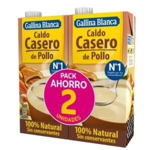 Caldo Pollo Pack 2 Brik 1 Litro g Blanca