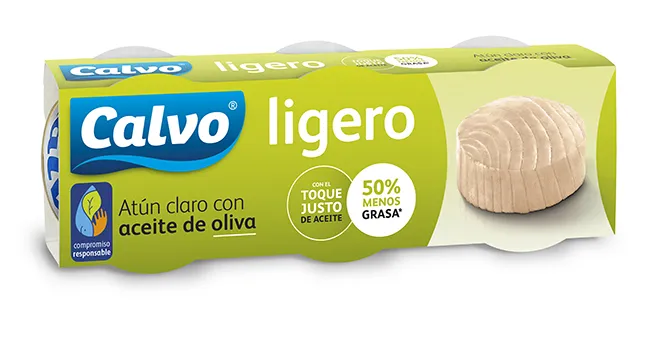 Calvo Atún claro ligero aceite oliva pack 4