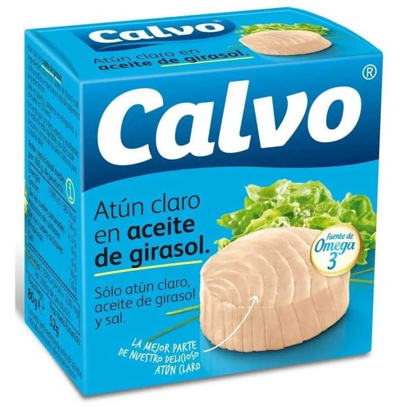 Calvo Atún claro vegetal aceite oliva 80 g