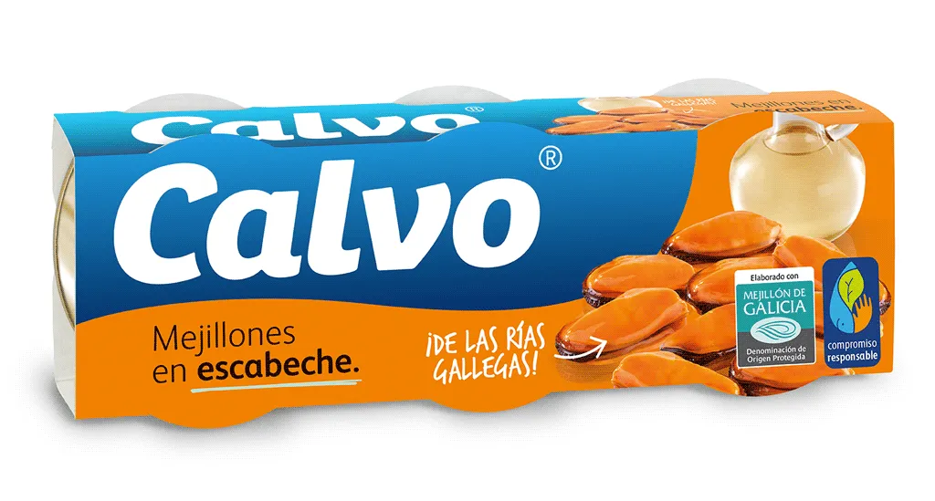 Calvo Mejillones escabeche pack 3+1 (4 latas)