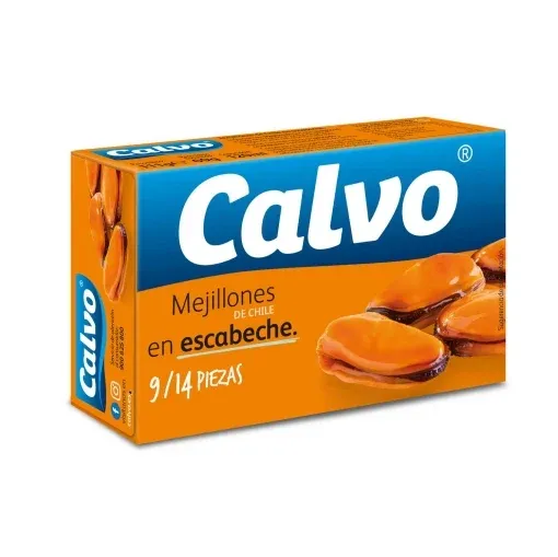 Calvo Mejillones escabeche Chile 9/14
