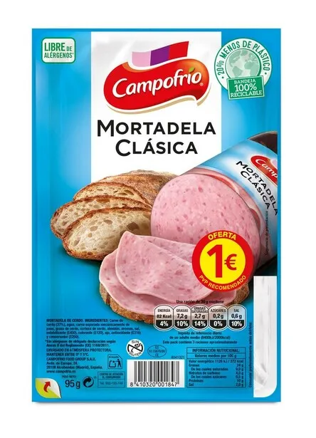 Campofrio Mortadela siciliana lonchas 95 g