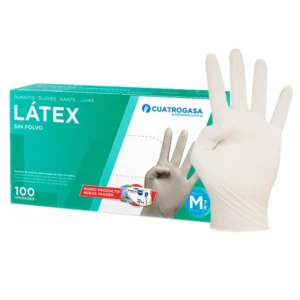 Cuatrogasa Guantes Latex Tarros 100 Unidades