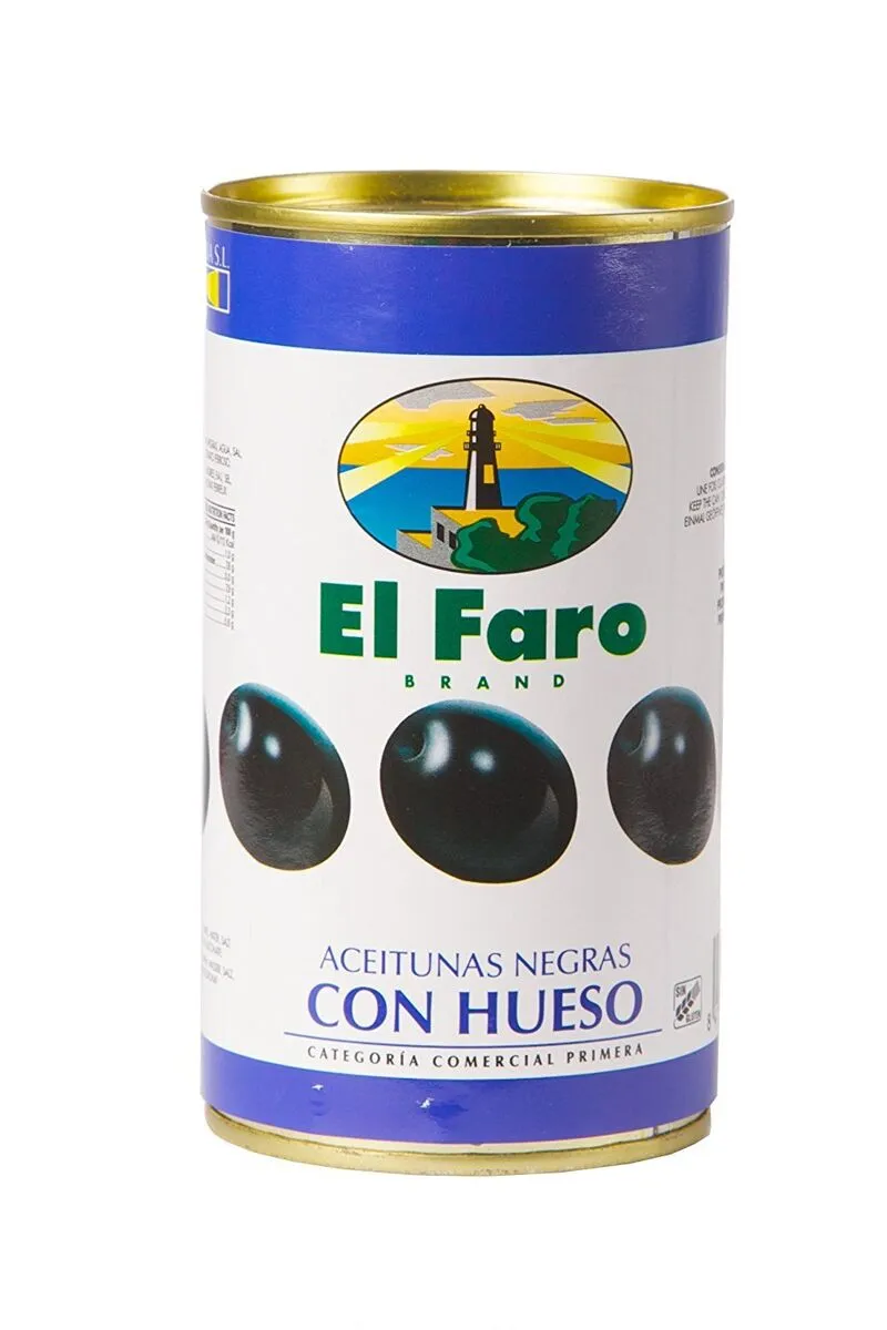 El Faro Olivas Negras Perlas 350 con hueso